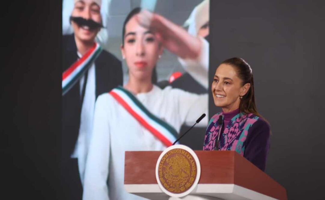 La presidenta Claudia Sheinbaum durante la mañanera del 3 de diciembre del 2025. Foto: Luis Camacho / EL UNIVERSAL