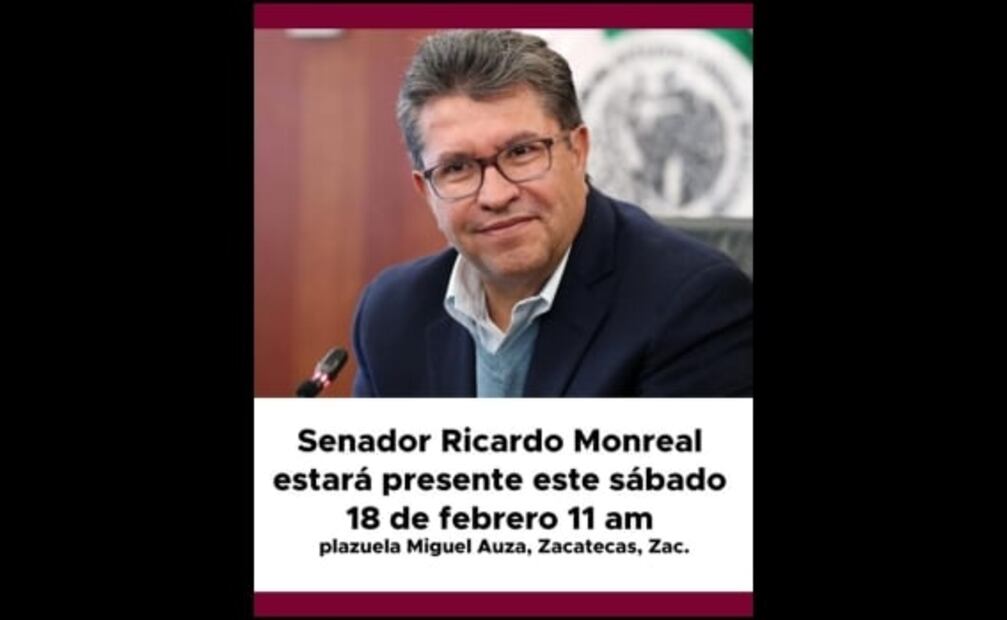 Monreal arrancará en Zacatecas su primera reunión con militantes de Morena como aspirante presidencial