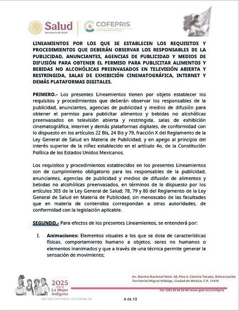 Lineamientos de la publicidad