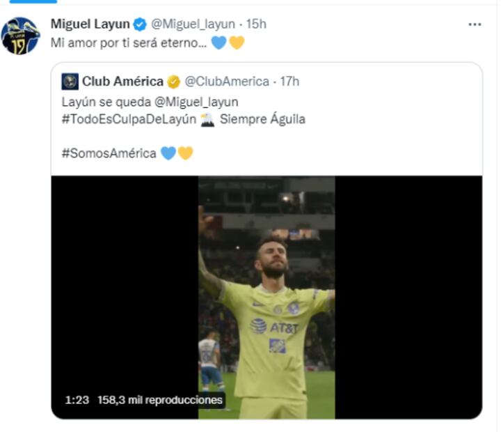 Miguel Layún sobre su continuidad en América : "Mi amor por ti será eterno"