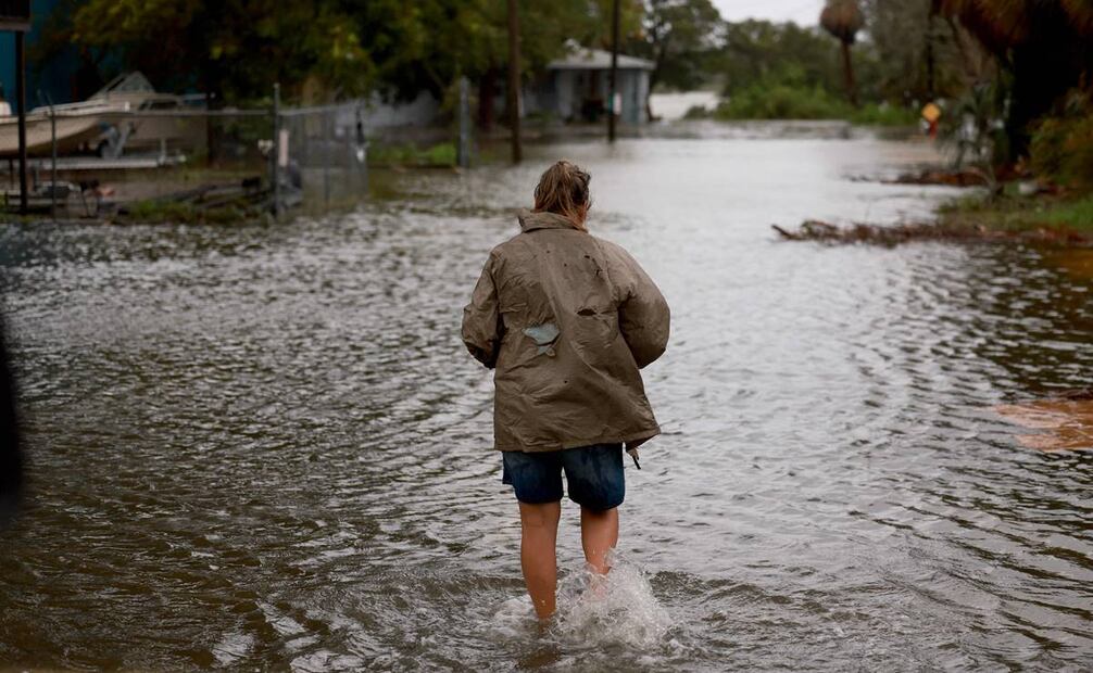 El huracán Debby trae tormentas de lluvia y fuertes vientos a lo largo del área de Big Bend de Florida. Foto: AFP