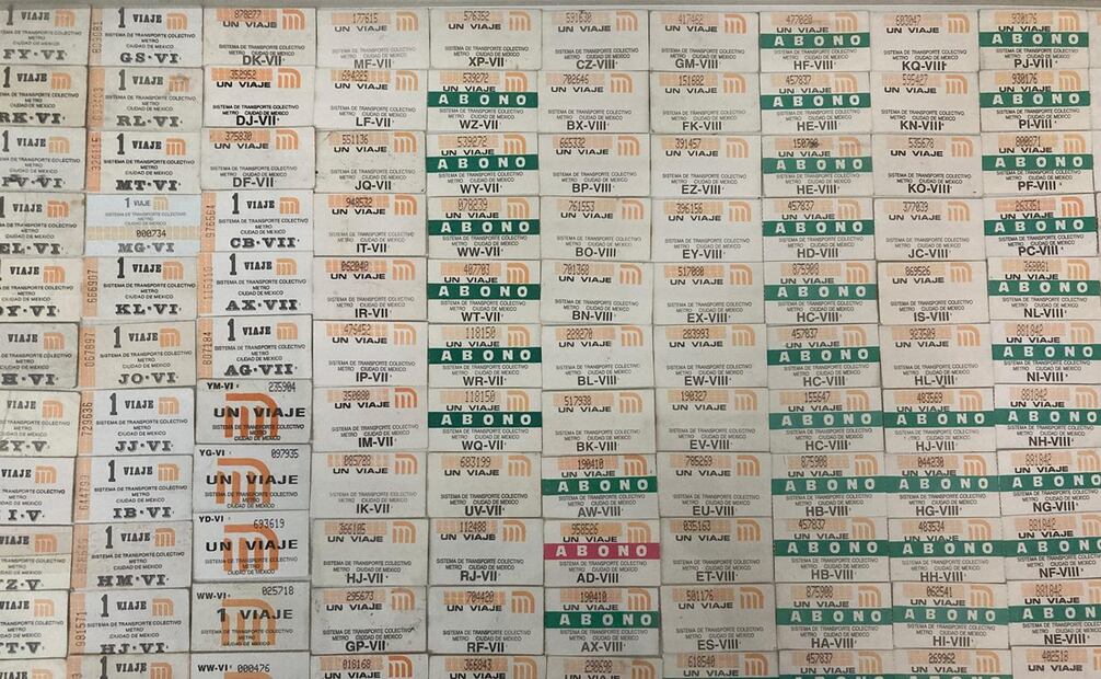 En el museo hay una colección completa de los boletos del Metro, desde el primero que salió en circulación en el año 1969. Foto: Samantha Godínez - EL UNIVERSAL