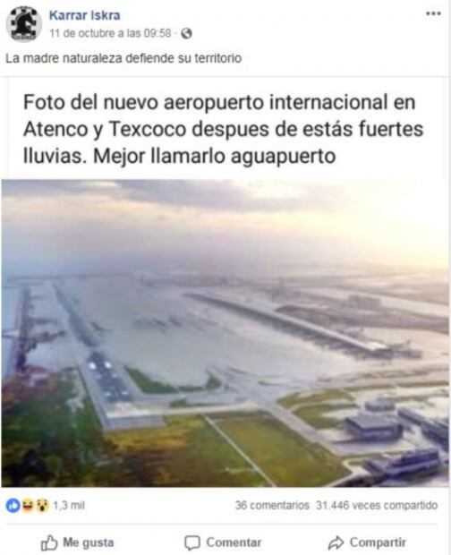 Fake News del día: El supuesto "aguapuerto" de Texcoco