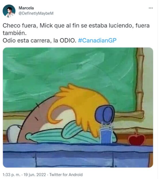 Los memes que dejó el abandono de Checo Pérez del GP de Canadá