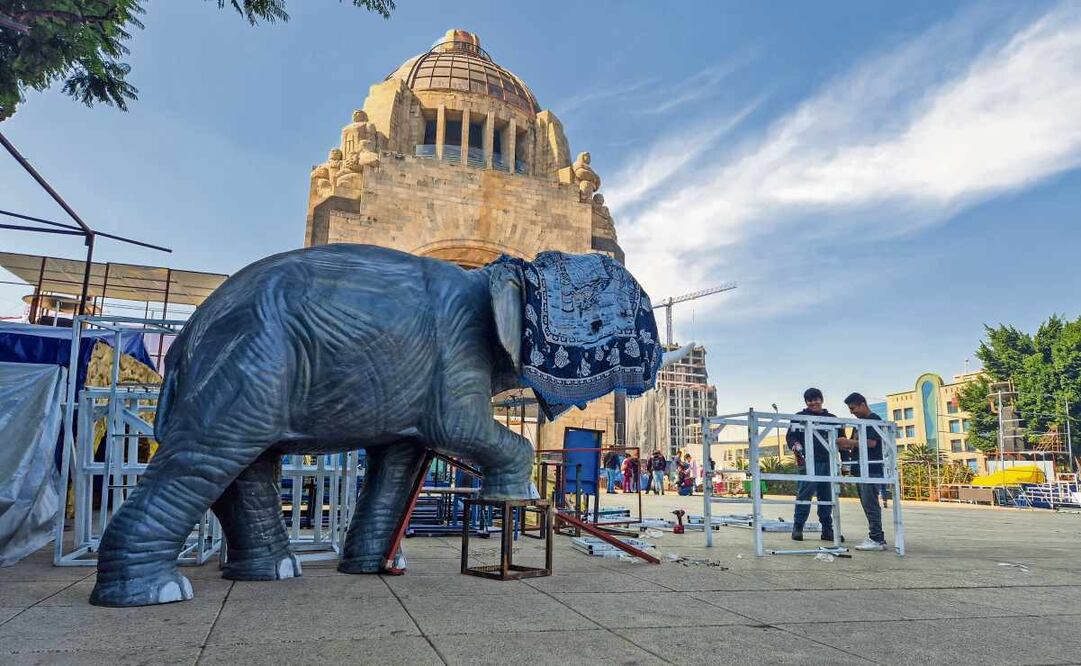 La instalación de escenificaciones, feria y romería en el Monumento durará hasta el 6 de enero. Foto: Jorge Medellín / EL UNIVERSAL