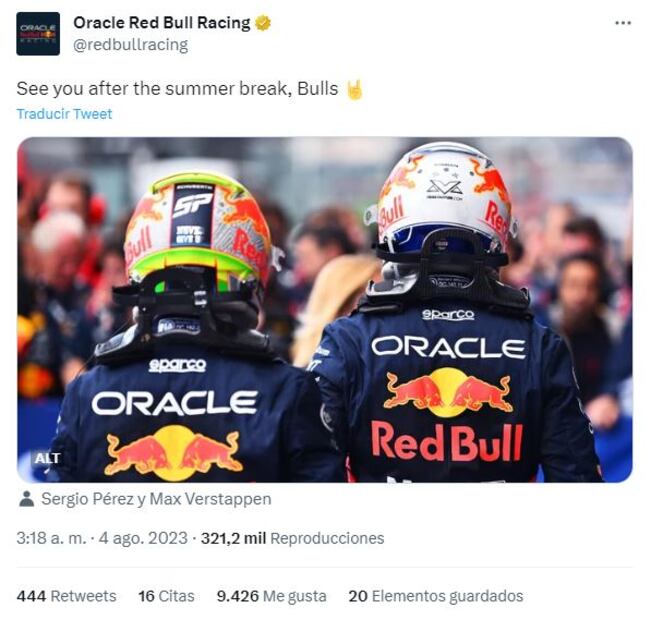 Tuit de Red Bull Racing