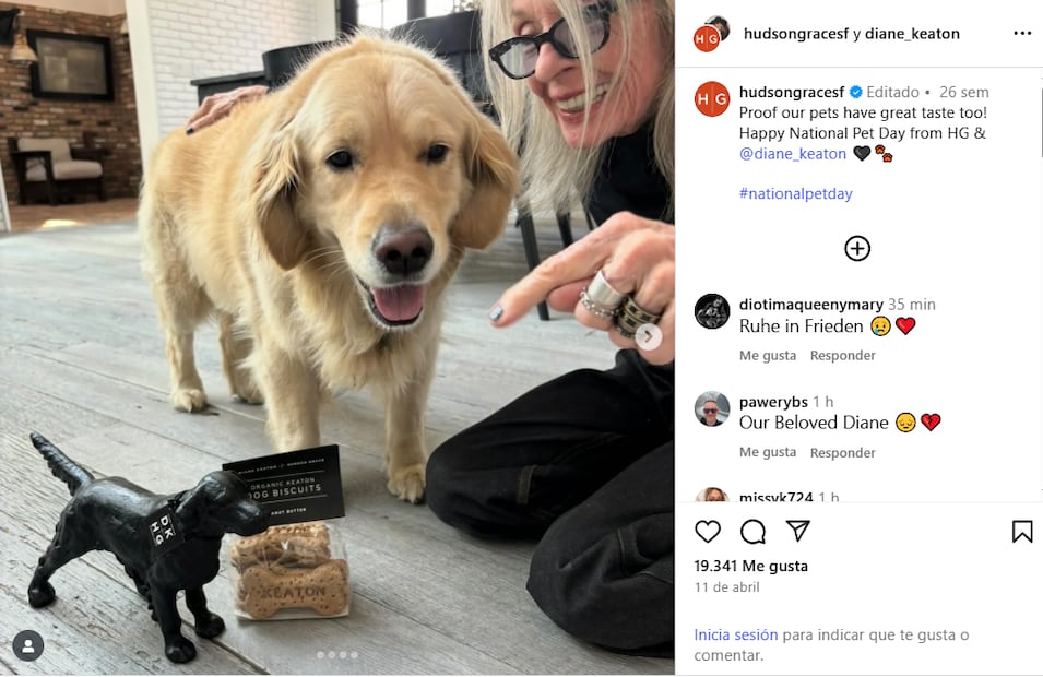 Su perro Reggie se convirtió en modelo de su línea de artículos para mascotas. Foto: Instagram