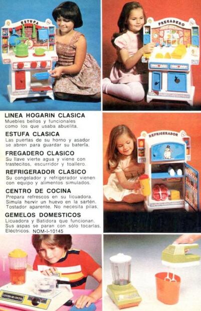 Publicidad de la línea “Cocinerita” de Lili Ledy, con su oferta de estufa, refrigerador o aparatos de cocina. Foto: Cortesía Angélica Adriana Sánchez Ortíz/ESPECIAL.