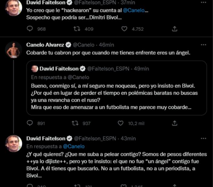 "Cobarde tú cabr..." La intensa pelea entre Canelo Álvarez y David Faitelson