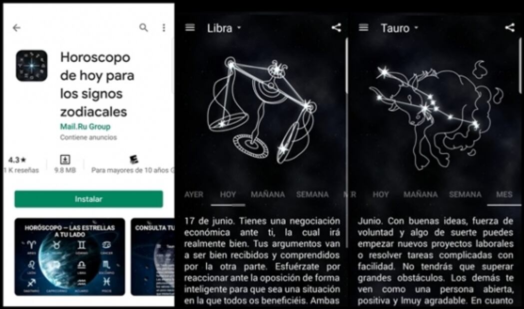 Aplicaciones para conocer tu horóscopo 