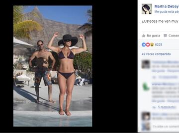 Martha Debayle muestra su figura en bikini