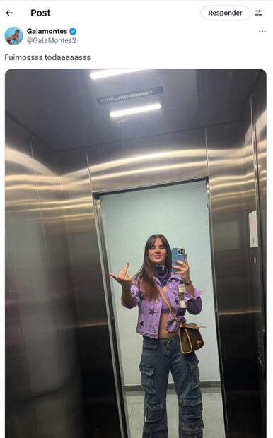 Foto de Gala Montes, tomada y compartida el 8 de marzo 2025.
Foto: X