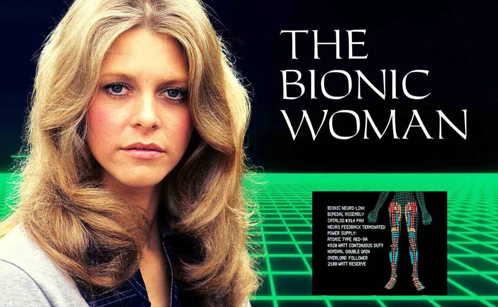 Jamie Sommers es una mujer reconstruida en un laboratorio tras sufrir un accidente en parapente. Para salvar su vida, los científicos implantaron en su cuerpo un oído ultrasensible, un brazo artificial y ambas piernas biónicas que le permitían correr a altas velocidades. El papel de Jamie Sommers es interpretado por la actriz Lindsay Wagner. Foto: IMDb/ Especial.
