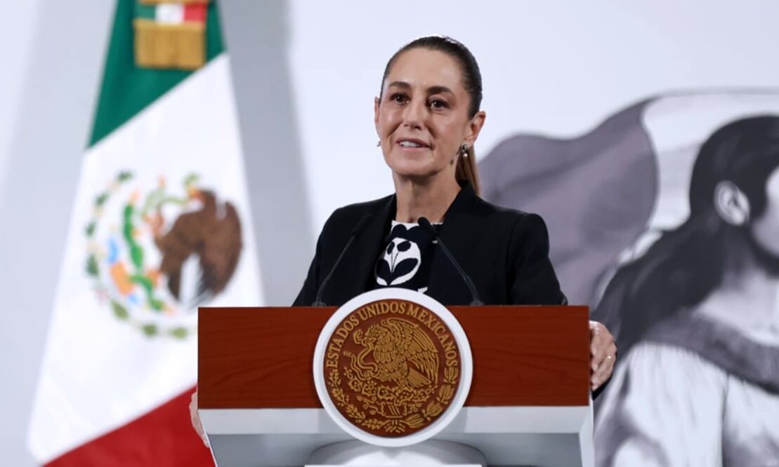 La presidenta Claudia Sheinbaum Pardo durante la mañanera del 2 de octubre de 2025. Foto: Fernanda Rojas/EL UNIVERSAL