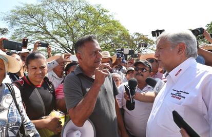 AMLO evade a Mancera en Tepic; “no me cae bien”, dice