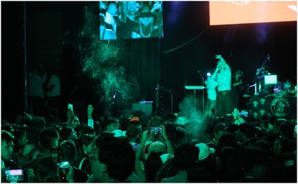 Jorge Álvarez Máynez: Regalan chela y rolan el "porro" de marihuana en su cierre de campaña