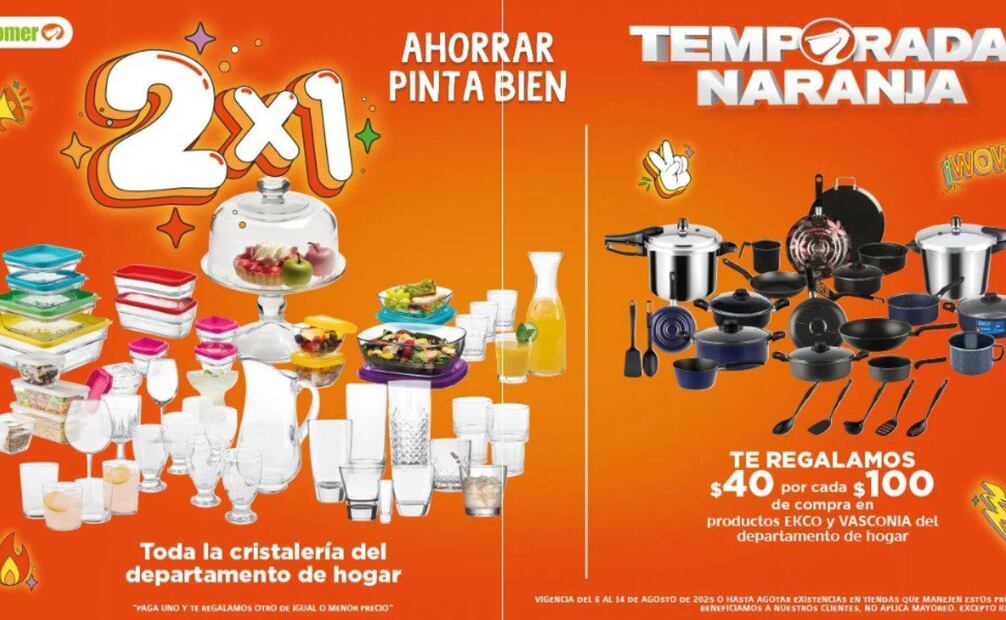 La campaña “Temporada Naranja” de La Comer sigue vigente con atractivas promociones del 7 al 14 de agosto de 2025.
Foto: Captura de pantalla