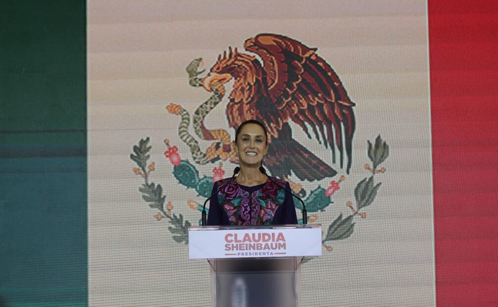 Claudia Sheinbaum Pardo ofreció sus primeras palabras después del anuncio del la consejera Presidenta del INE. Foto: Francisco Rodríguez / EL UNIVERSAL