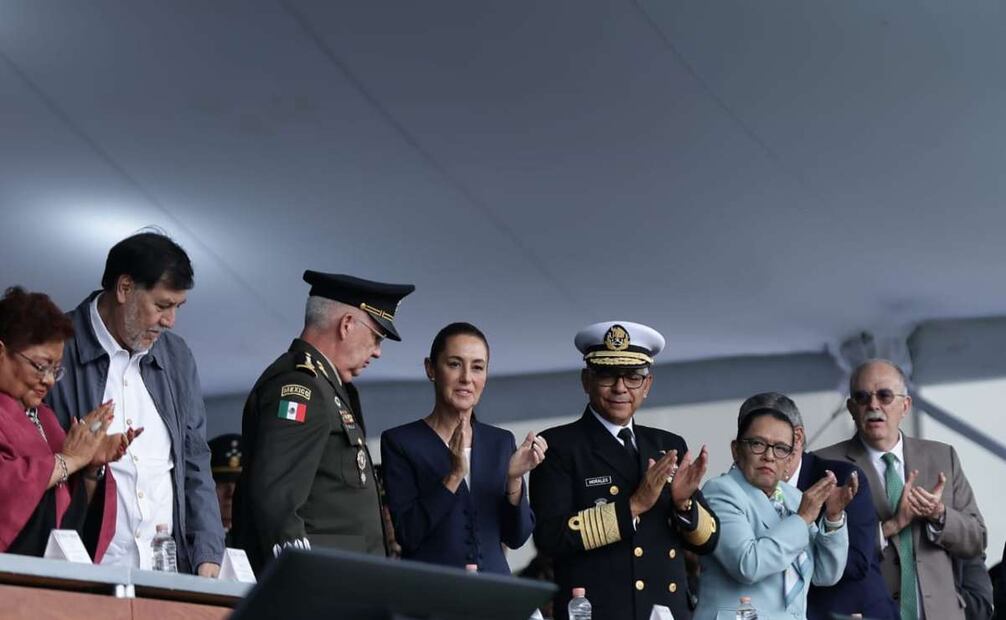 Claudia Sheinbaum Pardo encabezó la ceremonia del “105 Aniversario de la Columna de la Legalidad” en el Heroico Colegio Militar. Foto : Fernanda Rojas / EL UNIVERSAL