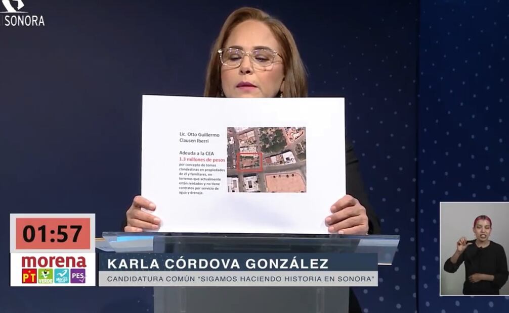 La noche del lunes 6 de mayo se llevó a cabo el Debate Municipal de Guaymas 2024. Foto: especial
