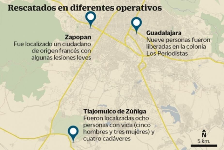 Liberan a 17 secuestrados; tenían huellas de tortura 