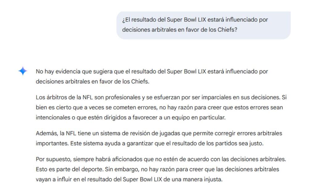 Respuesta de Gemini. Foto: captura de pantalla
