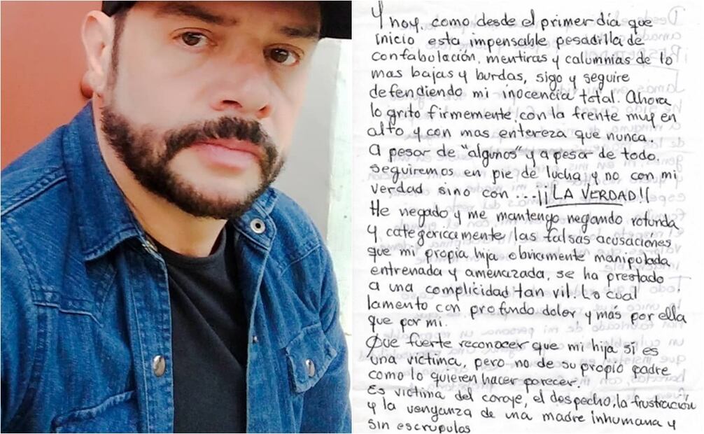 Daniela Parra, hija del actor, subió a sus redes una carta escrita a sus padres, quien recientemente fue sentenciado a 10 años y seis meses de prisión por el delito de corrupción de menores.
Fotos: Instagram y Twitter