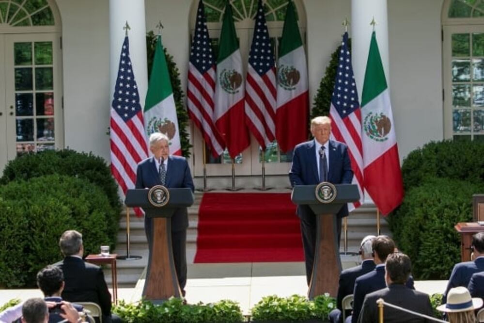 El expresidente de EE.UU. Donald Trump y el presidente de la república López Obrador. Foto: Especial