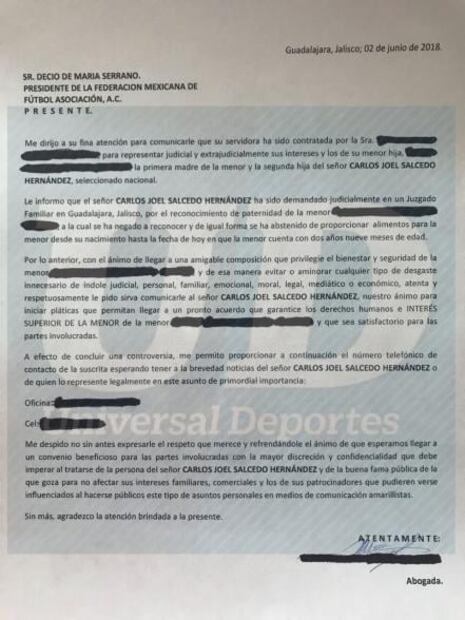 Carlos Salcedo es demandado en Guadalajara