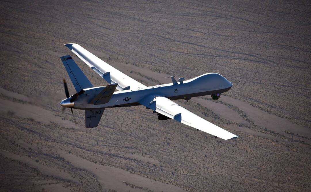 Así lucía el dron MQ-9 Reaper de EU. Foto: EFE