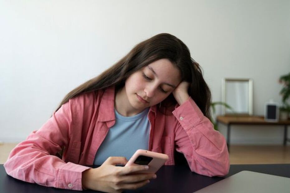La adicción al teléfono, es un problema emergente en la era digital. Fuente: Freepik.