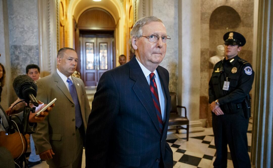 El líder saliente de la mayoría republicana del Senado, Mitch McConnell. Foto: AP