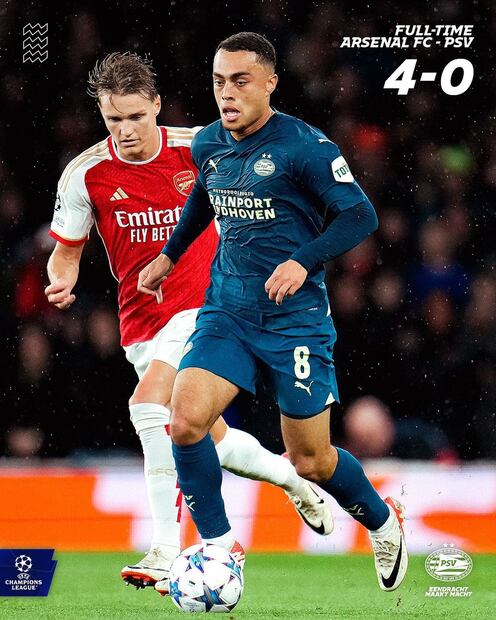 Arsenal vs PSV - Foto: @psv en Instagram