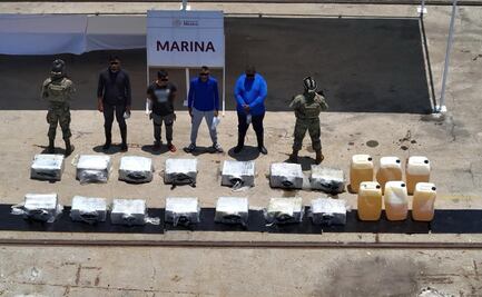 Aseguran embarcación con más de media tonelada de cocaína en Oaxaca; hay 4 detenidos