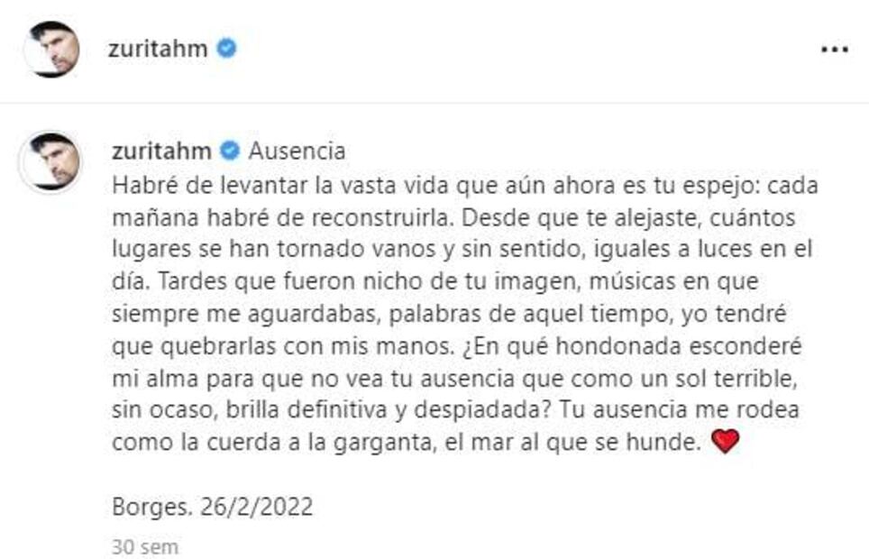 Humberto Zurita y sus otros amores además de Christian Bach