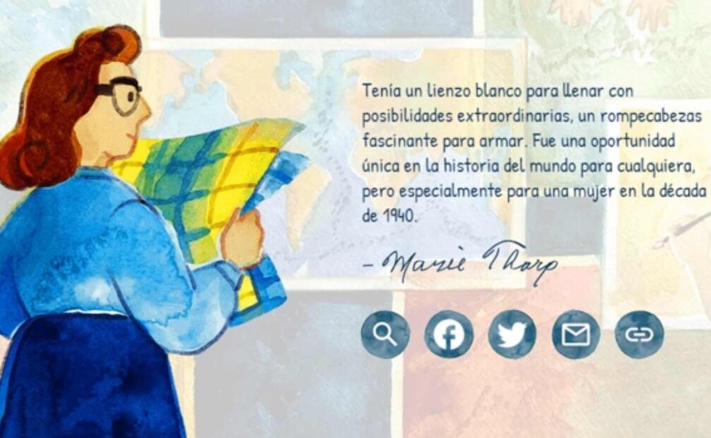 ¿Quién fue Marie Tharp? La geóloga a la que Google rinde homenaje con doodle