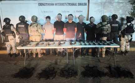 Detienen a 5 civiles armados en fraccionamiento de Culiacán; decomisan lanzagranadas, cargadores y cartuchos útiles 