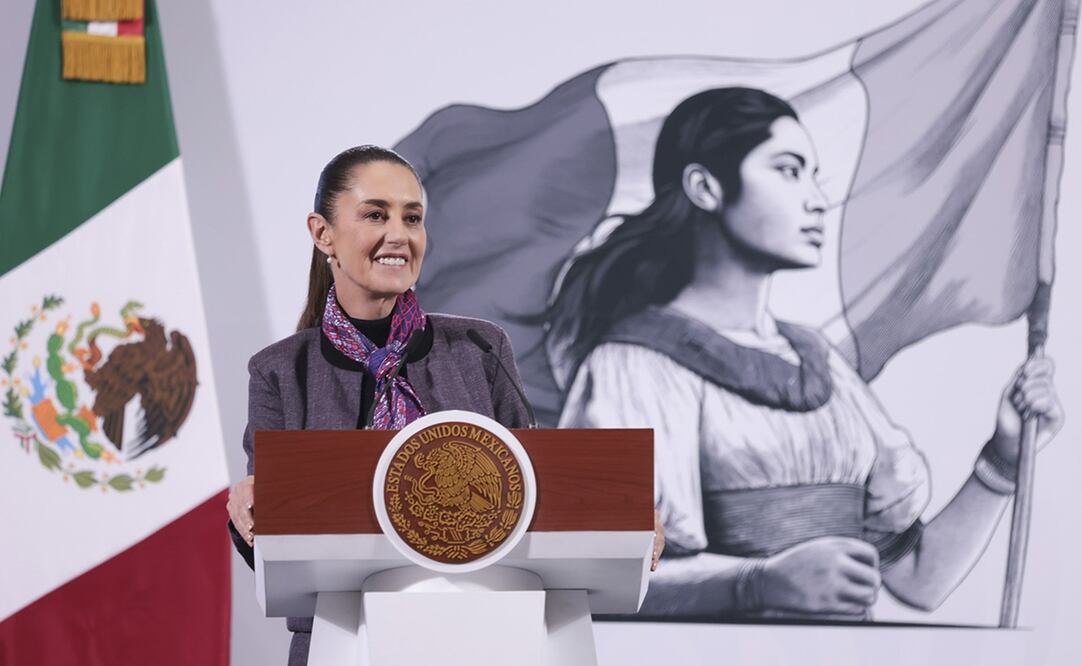 Claudia Sheinbaum durante su mañanera del 7 de enero del 2025. Foto: Presidencia