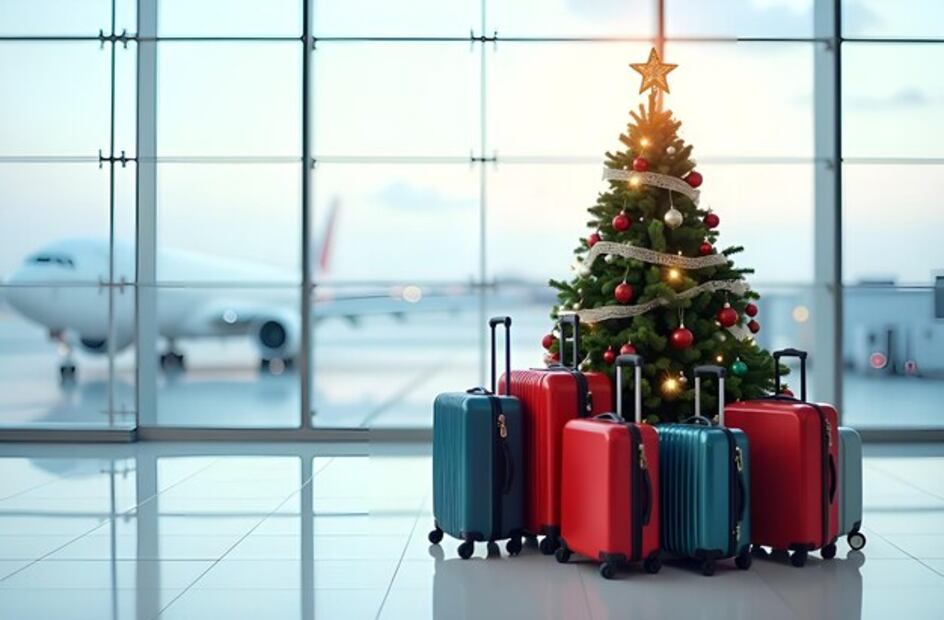 Durante Navidad, los aeropuertos se convierten en un caos. Foto: Freepik