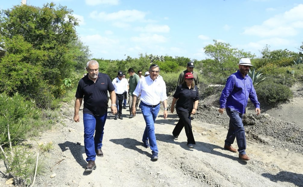 Gobernador de Tamaulipas Américo Villarreal durante recorrido en el parque nacional "El Refugio" en Ciudad Victoria (20/09/2025). Foto: Especial