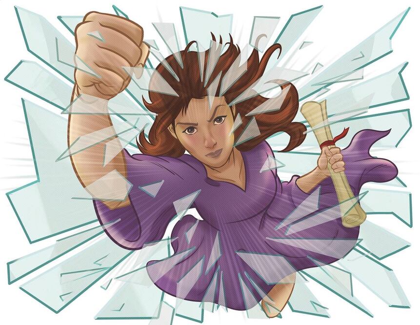 Mujeres rompiendo el techo de cristal