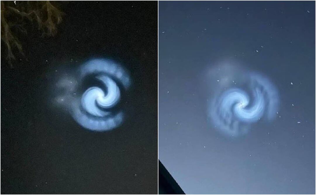 La forma de nube fue visible durante varios minutos sobre el Reino Unido y otras partes de Europa antes de desaparecer. Foto: X