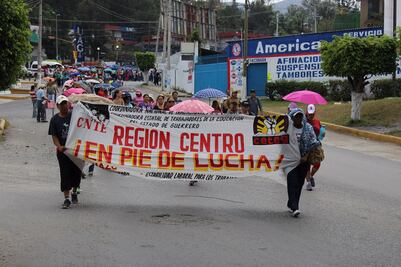 CETEG se manifiesta contra reforma educativa en Guerrero