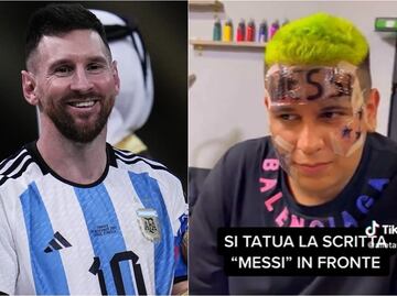 VIDEO: Fan de Messi se tatúa su nombre en la frente por el campeonato del mundo