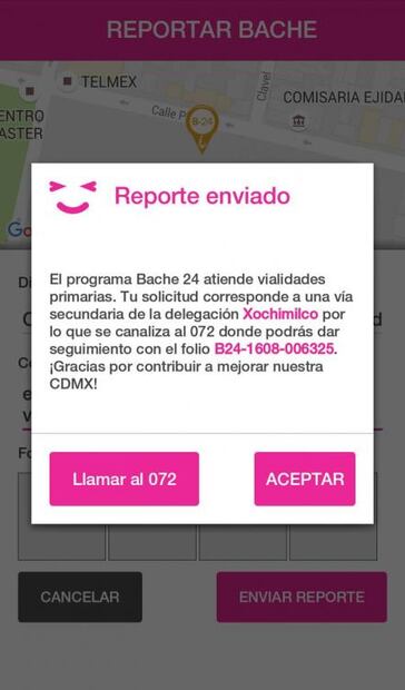 Se quejan usuarios de app para reportar baches