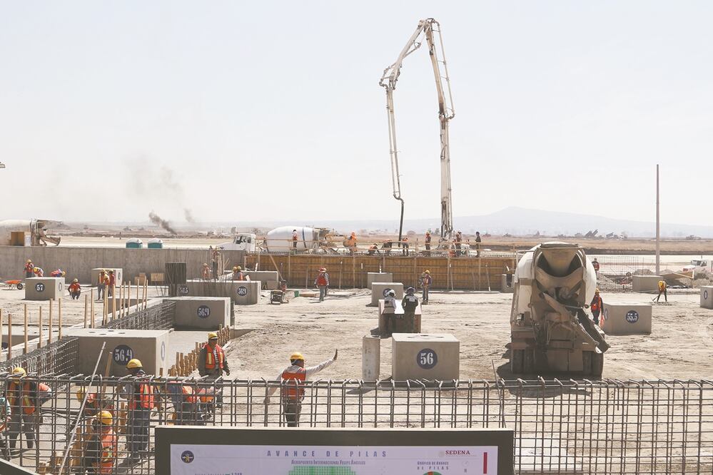 Obras del Aeropuerto Felipe Ángeles de Santa Lucía. Foto: Archivo El Universal