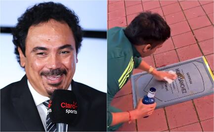 Hugo Sánchez pide ayuda para encontrar a fan mexicano que limpió su placa en España