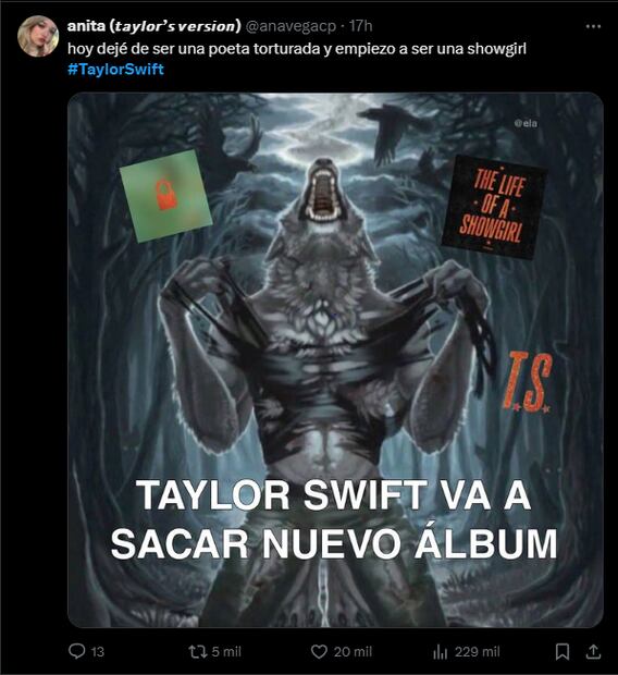 Decenas de swifties desataron una lluvia de memes. Fotos: Redes Sociales