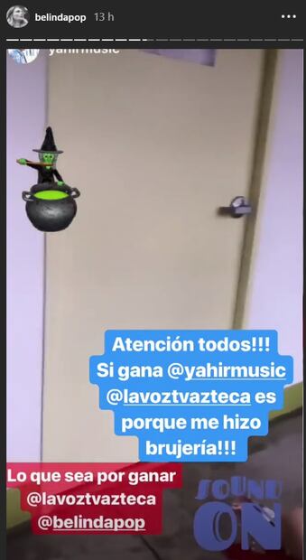 Si Yahir gana "La Voz" es porque me hizo brujería: Belinda 