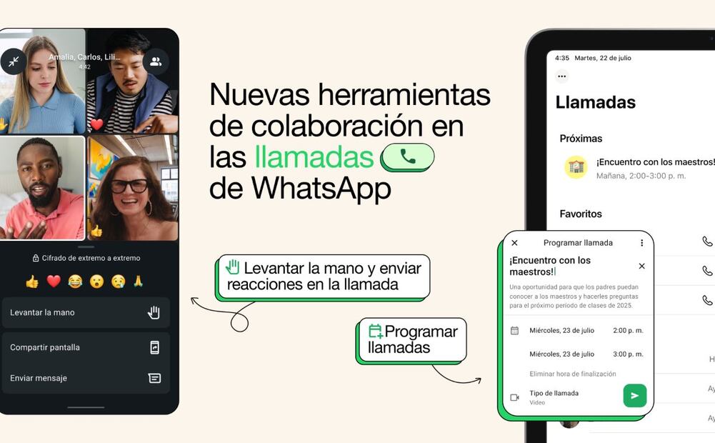 Paso a paso: cómo programar una llamada en WhatsApp. Imagen: WhatsApp